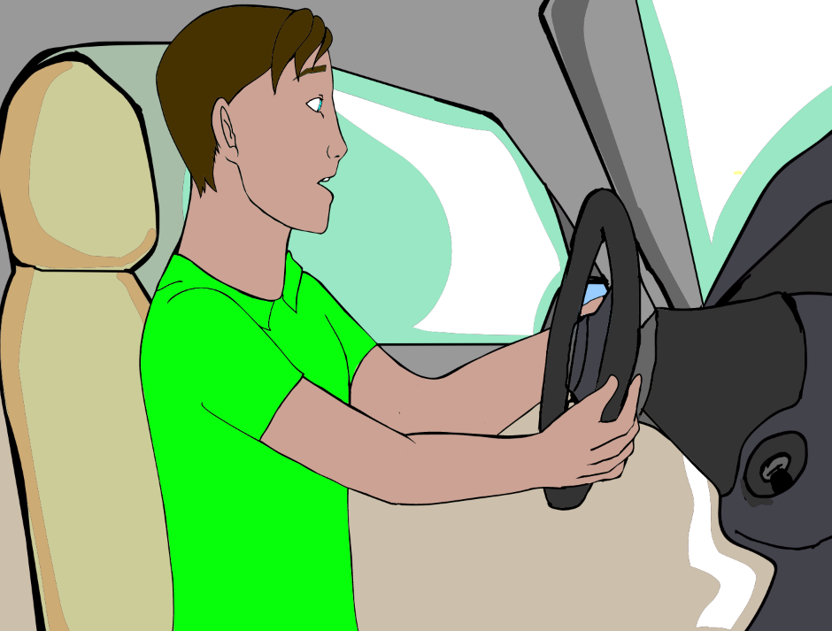 Avatar driving a car